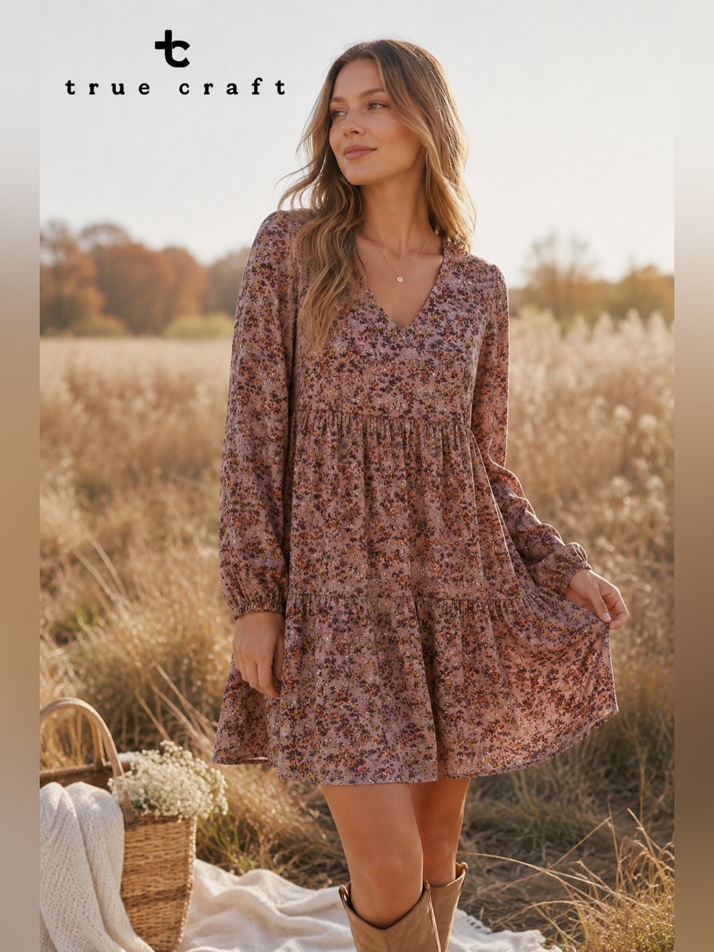 ✨ True Craft Floral Tiered Dress - NWT